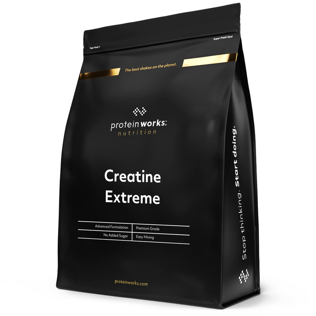 Protein Works - Creatine Extreme, Award-Winning 7g Superblend, Creatine Monohydrate, Citrate, Pyruvate, Optimal 2.4g Beta-Alanine, Enhanced with Glycine, Taurine & Dextrose, Orange Burst, 400g