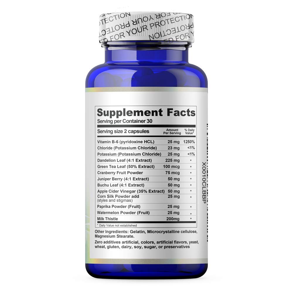 Skinny Feet Water Retention and Swelling Support – Reduces Overall Body Fluid Retention -Including Feet, Ankles, Legs, Hands. Natural Edema Supplement (60 Capsules).
