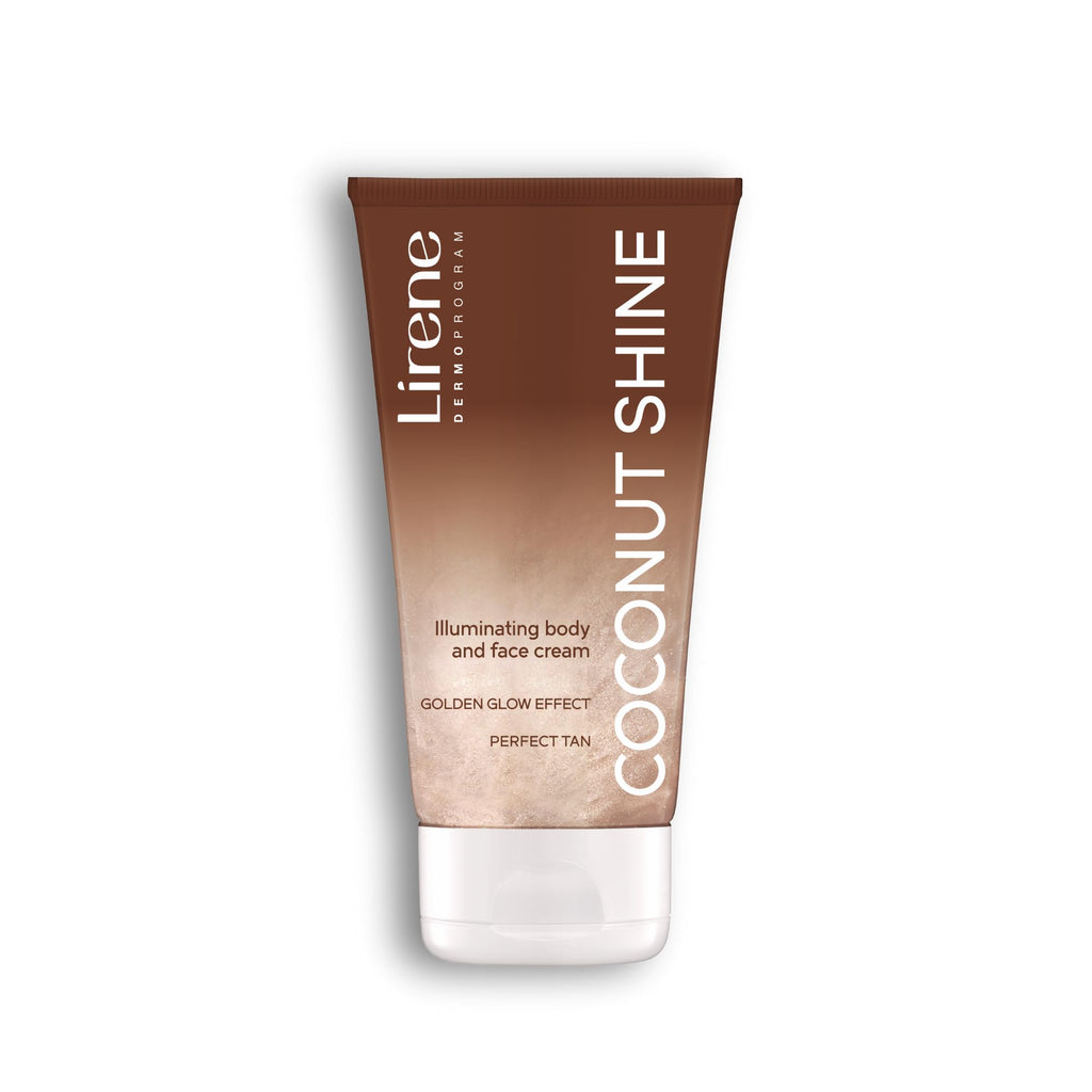 Lirene PERFECT TAN Illuminating Golden Body & Face Cream – Vegan, 150ml – Coconut Shine, Hydrating & Radiance-Boosting Lotion for Every Complexion