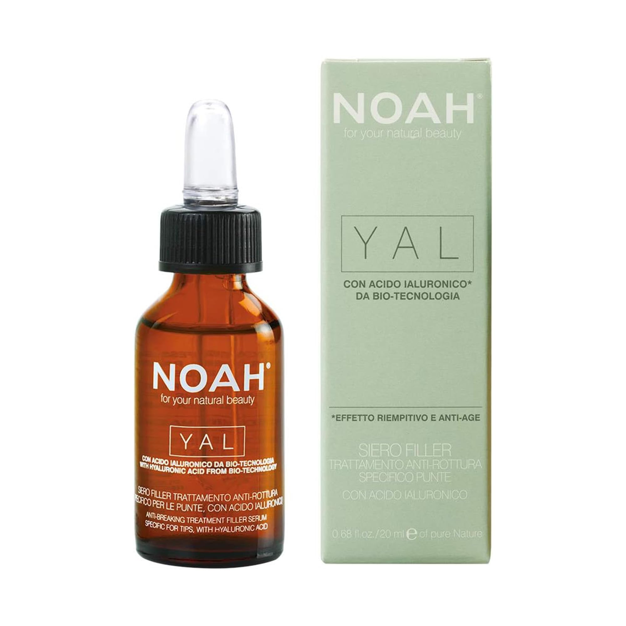 NOAH YAL Filler Hair Serum – Anti-Breakage Treatment for Split Ends with Hyaluronic Acid & Glucomannan, Repairs, Protects & Strengthens Hair Tips, Lightweight, Non-Greasy Formula, No SLS - 20ml