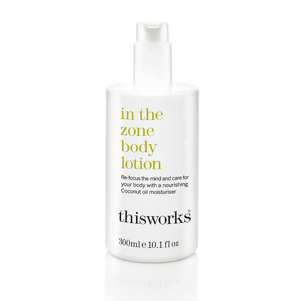 THISWORKS In The Zone Body Lotion 300ml – Hydrating Aromatherapy Body & Hand Lotion with Eucalyptus & Essential Oils, Lightweight Moisturizer for Dry Skin