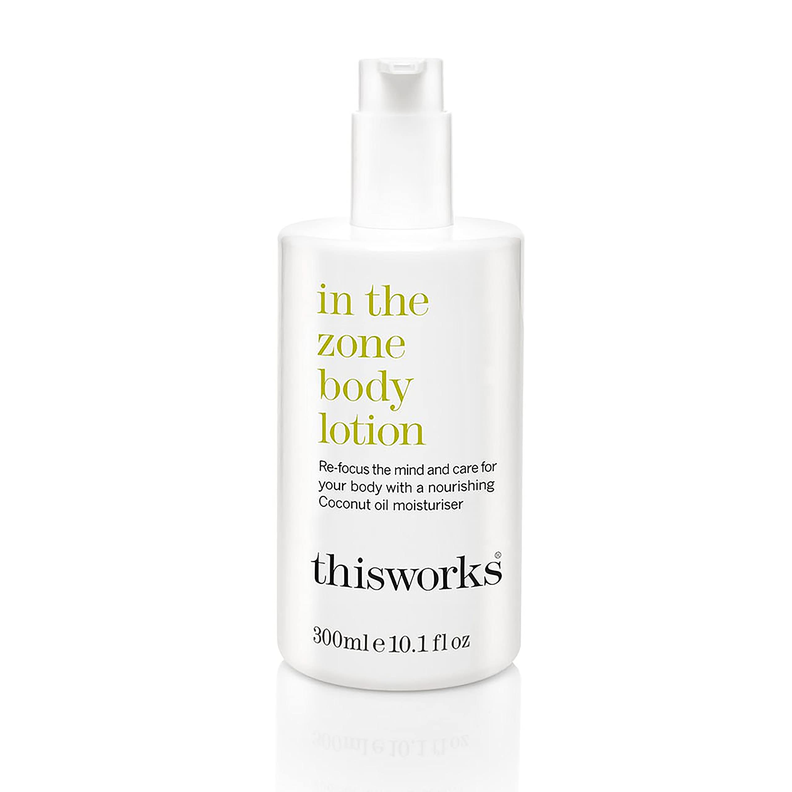THISWORKS In The Zone Body Lotion 300ml – Hydrating Aromatherapy Body & Hand Lotion with Eucalyptus & Essential Oils, Lightweight Moisturizer for Dry Skin