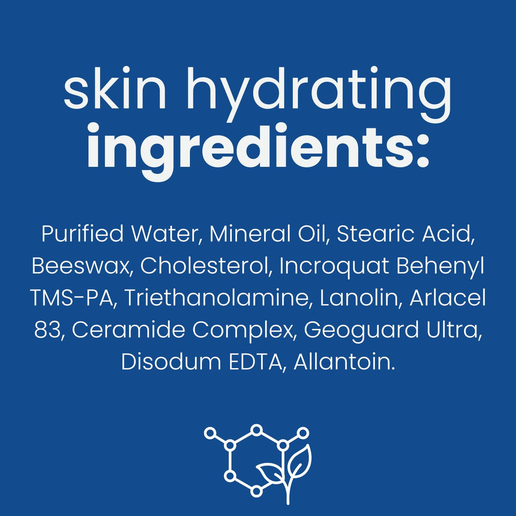 Cutemol CM Emollient Moisturizing Cream - For Severely Dry and Damaged Skin - Natural Beeswax Formulation containing Ceramides - Hydration for Cracked Hands and Feet, Eczema, Psoriasis (8 oz)