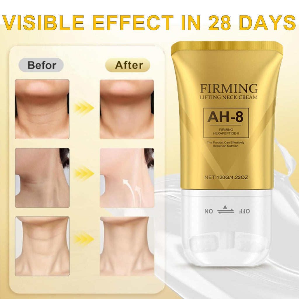 Neck Creams for Firming Roller,AH-8 Firming Neck Cream for Sagging Skin,Neck & Eye Care Set,Eye Cream for Dark Circle and Puffy Eye,Tightening & Reduce Double Chin,Skin Tightening Cream Body