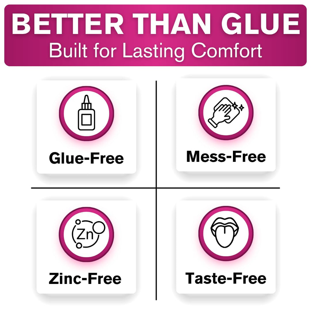 Cushion Grip Thermoplastic Denture Adhesive – Refits & Tightens Loose Dentures, Works Like a Denture Reliner for Long-Lasting Comfort, Holds Up to 4 Days, Waterproof & Zinc-Free - 1 oz (Pack of 5)