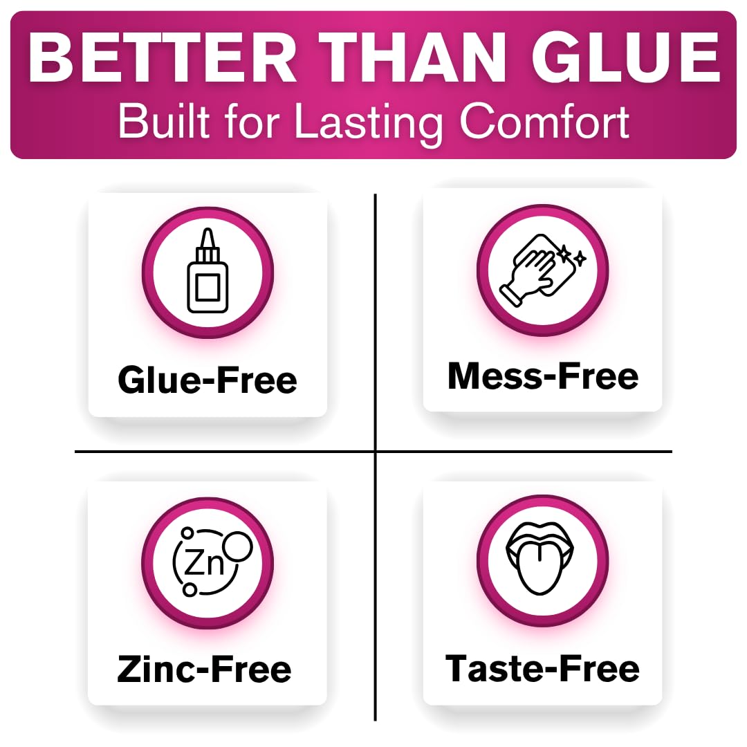 Cushion Grip Thermoplastic Denture Adhesive – Refits & Tightens Loose Dentures, Works Like a Denture Reliner for Long-Lasting Comfort, Holds Up to 4 Days, Waterproof & Zinc-Free - 1 oz (Pack of 5)