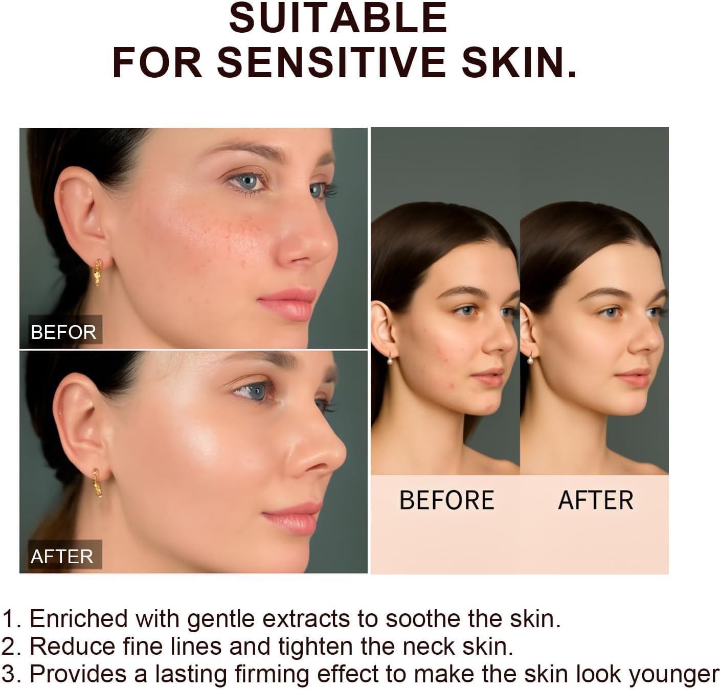 Jorondy Firming Cream, Skin Tightening Cream For Face, Anti Wrinkle Face Cream, Firming & Tightening Face Cream, Reduce & Smooth Fine Lines, Firming Cream for Loose Skin (1 Pcs)