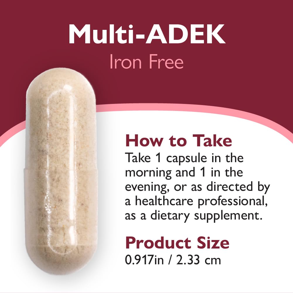 Celebrate Vitamins Multi ADEK Bariatric Multivitamin Iron Free, Easy to Swallow Veggie Capsules for Duodenal Switch & SADI Patients, Vitamins A, D, E, K & B12, 3 Months Supply (180 Capsules)