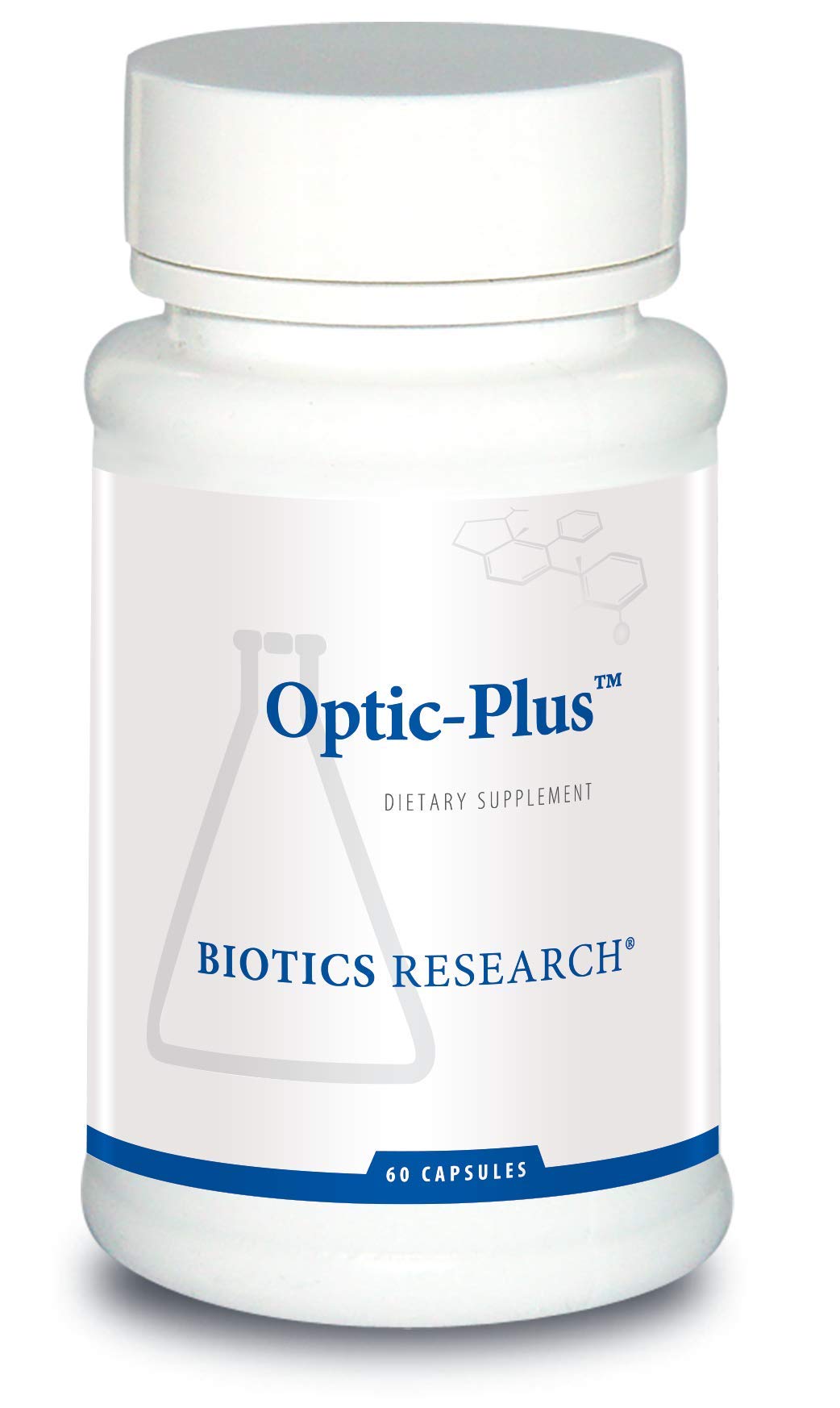 BIOTICS RESEARCH Optic Plus Eye Vitamin & Mineral Support Supplement with Lutein and Zeaxanthin, Healthy Retinal Tissue and Vision 60 Capsules