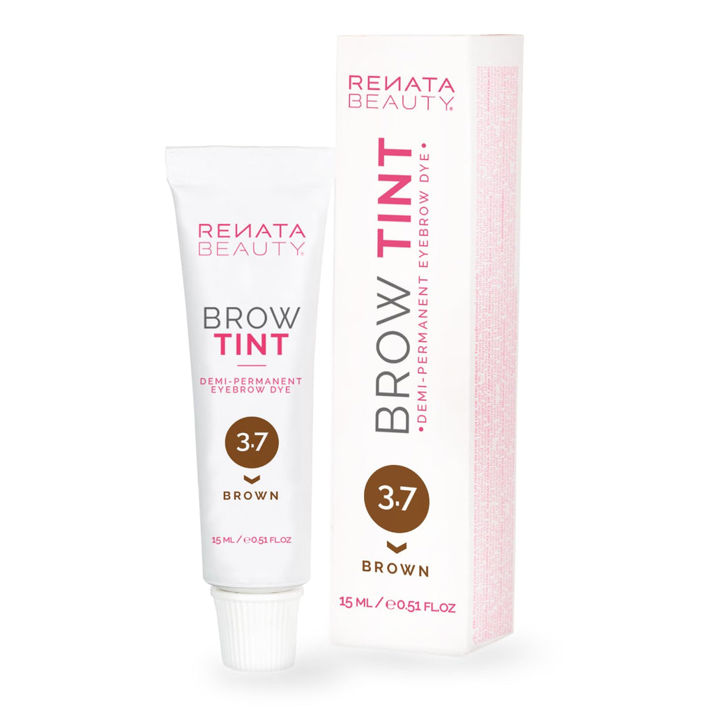 Renata Beauty Eyebrow Dye - Premium Brow Tint - 15 ml Long-lasting Tint with 4 Week Results - Safe & Gentle - 4 Colors Available [Brown]