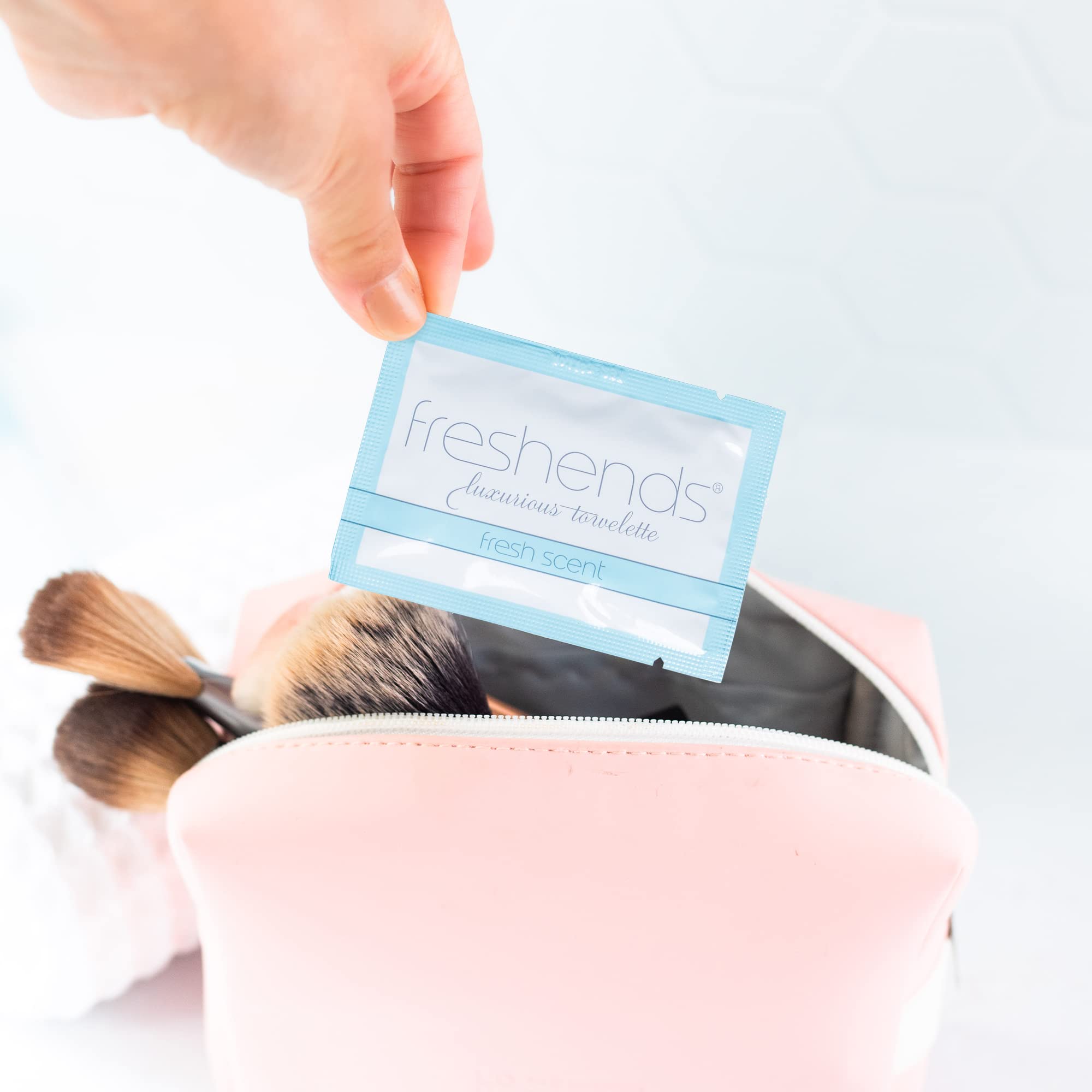 Freshends Luxurious Towelette Bundle — Flushable Wipes — Flushable Toilet Tissues, Personal Care Bathroom Wipes, Individually Packed Wet Wipes, Travel Wipes — Weekender 78 Pack, Blue