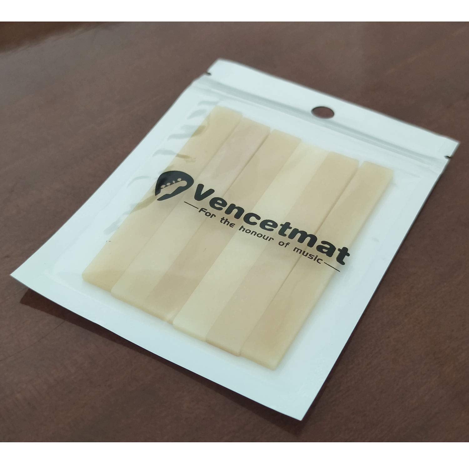 Vencetmat 6Pcs Unbleached Blank & Uncut Guitar Saddles Pure Bone for Electric & Acoustic & Classical & Cigar Guitar, Mandolin, Banjo, Ukulele Part DIY