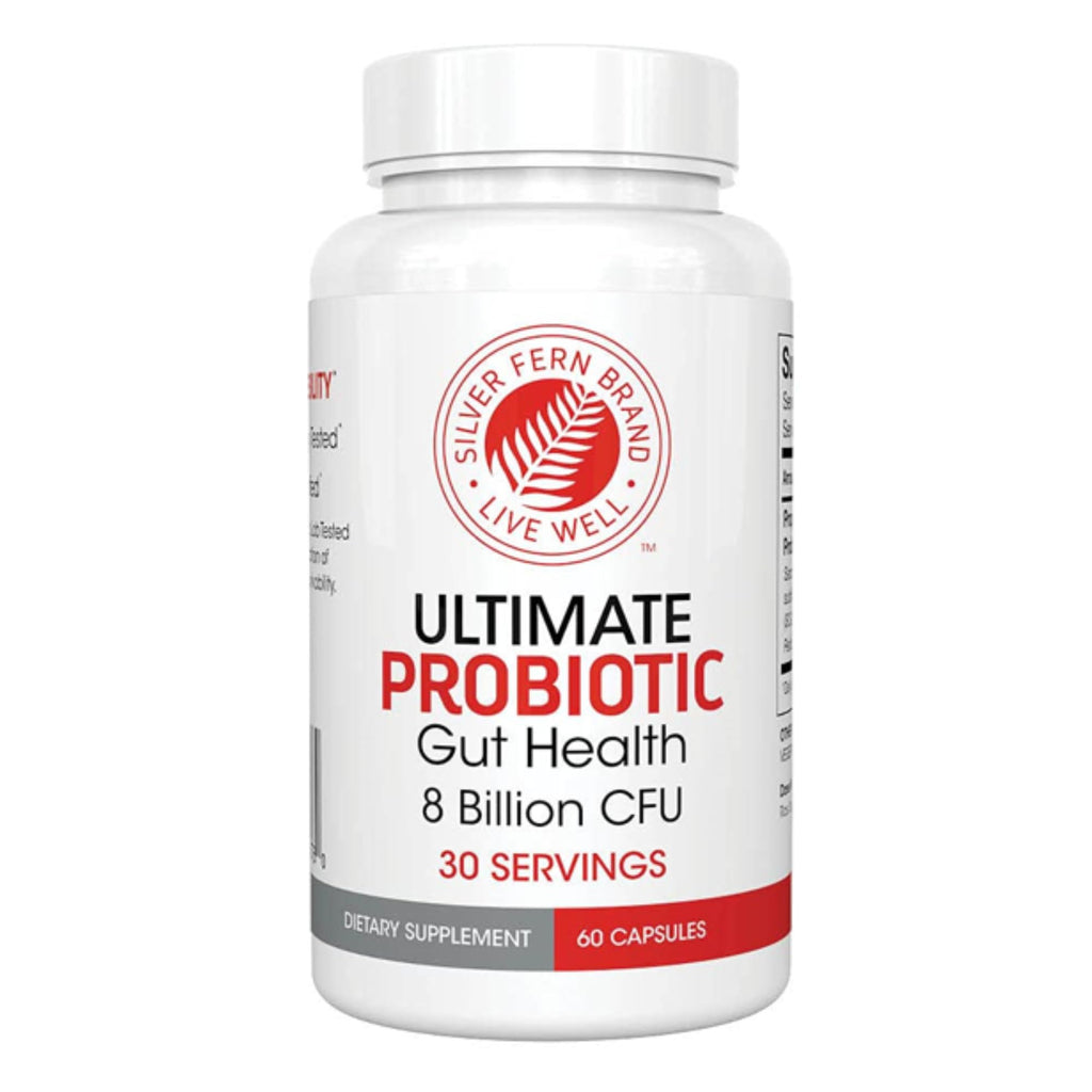 Silver Fern Brand Ultimate Probiotic - Probiotics for Women & Men - 8 Billion CFU Spore-Forming Gut Health Supplement - DNA Verified, Vegan, Shelf-Stable, High Survivability - 60 Capsules