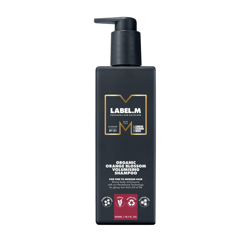 LABEL.M Organic Orange Blossom Volumising Shampoo 300ml – With Recyclable Pump