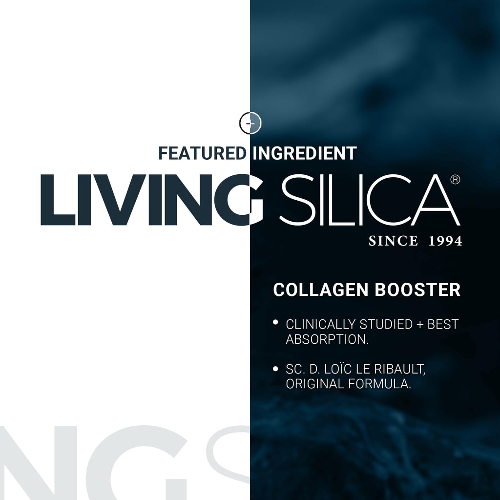 Living Silica ORGONO Mineral-Based Collagen Booster Capsules | Silica-Based | Supports Collagen & Elastin for Joint & Bone Support, Glowing Skin, Strong Hair & Nails | 120 Capsules