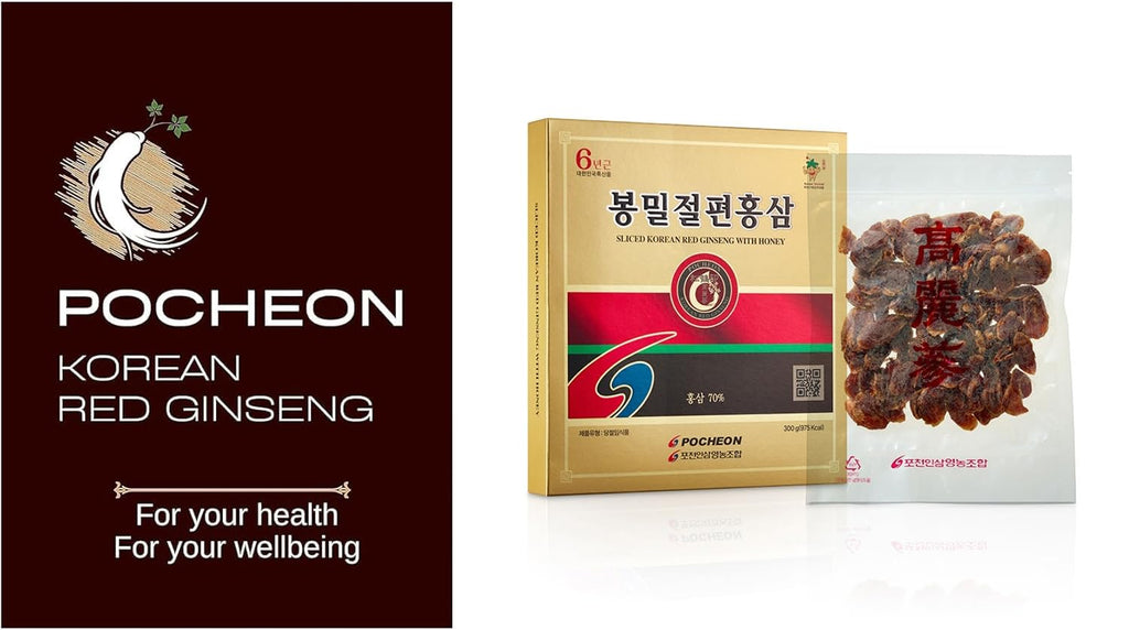 Pocheon 300g(10.6oz) 6Years Sliced Korean Panax Red Ginseng Roots with Honey, Saponin