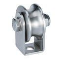 SHINICO Cable Pulley Wheel Heavy Duty Wall Mount, Duplex Bearings, Stainless Steel Rope Pulley for Pulley System, Sliding Gate, 1 Pack