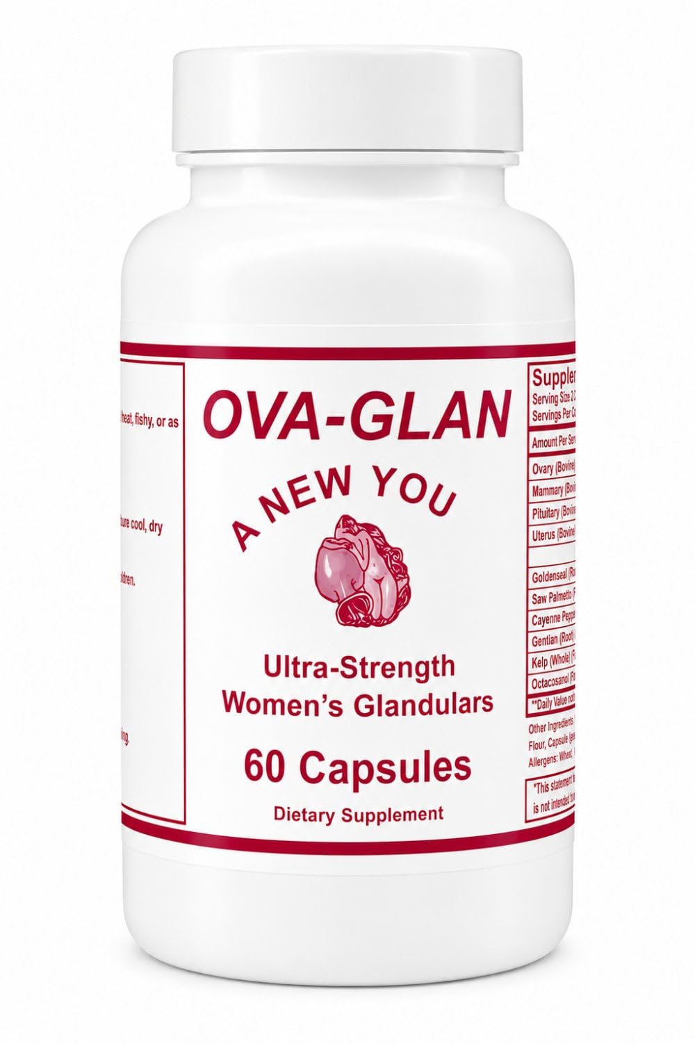SOR, Inc. OVA-Glan Feminization Support Capsules for Crossdressers & Trans Women – Mammary, Ovary & Botanical Blend – 60 Capsules – Made in USA