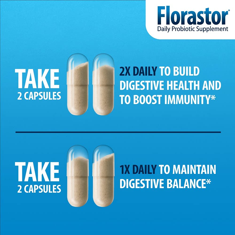 Florastor Daily Probiotic Supplement for Women and Men, Proven to Support Digestive Health, Saccharomyces Boulardii CNCM I-745 (54 Capsules), Pack of 3