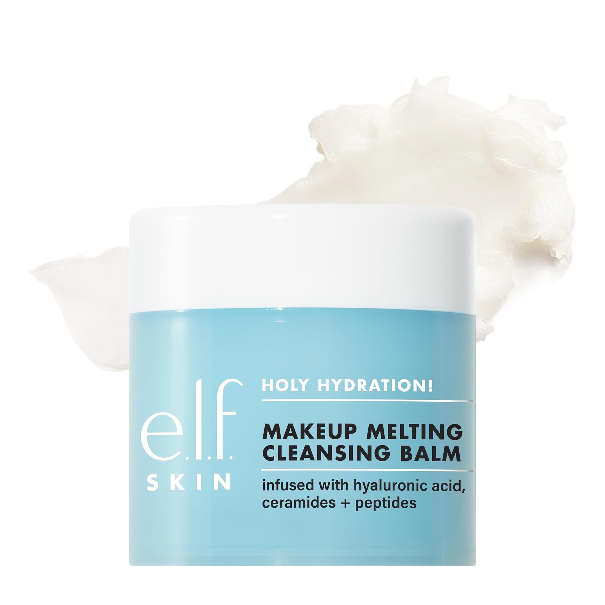 e.l.f. SKIN Holy Hydration! Makeup Melting Cleansing Balm, Face Cleanser & Makeup Remover, Infused with Hyaluronic Acid to Hydrate Skin