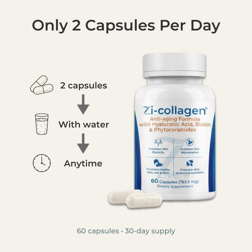 Zi-Collagen Marine Collagen Capsules for Skin, Hair & Nails