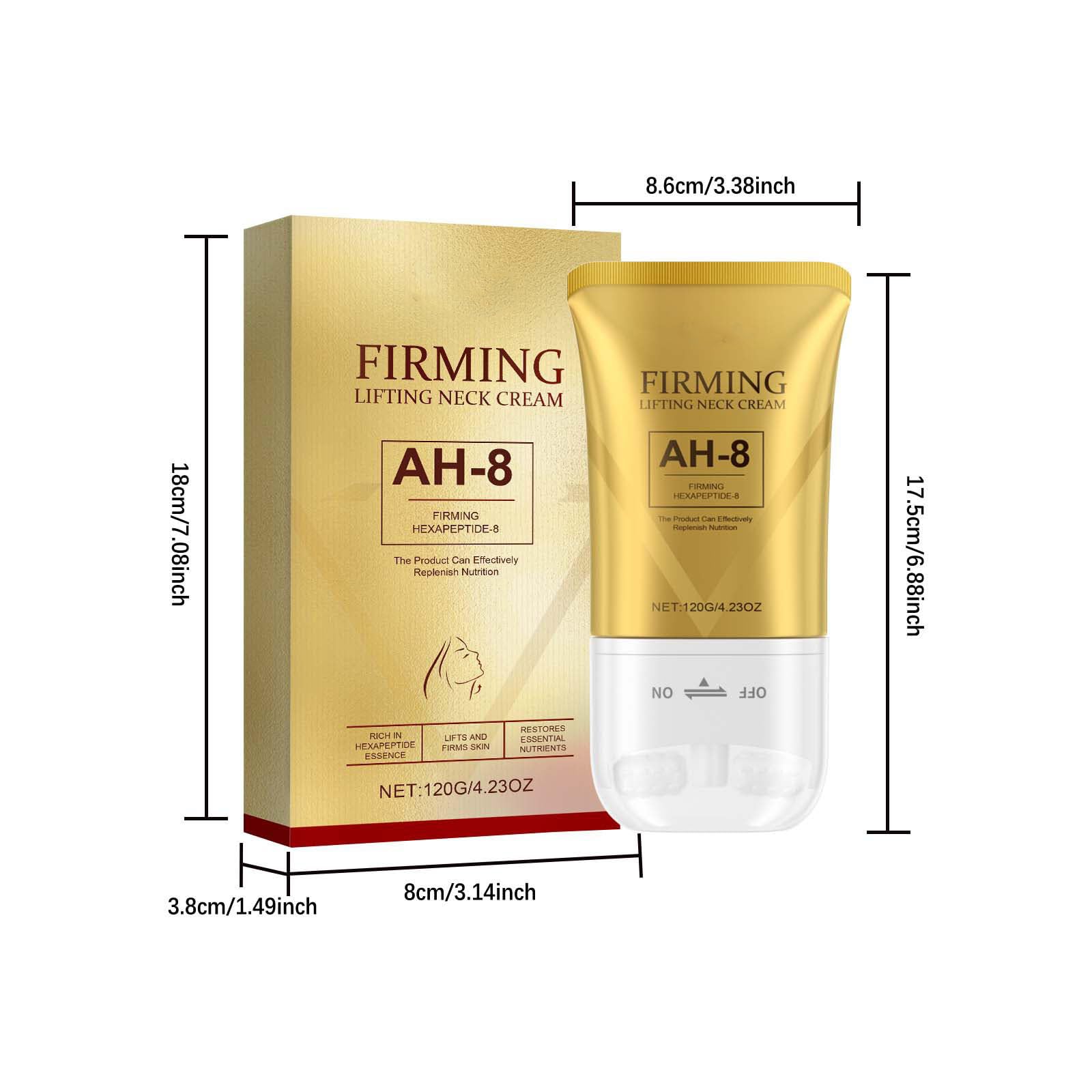 neck & eye Care Tightening & Revitalizing Set, AH-8 Firming Neck Cream + Electric Massage Eye Cream