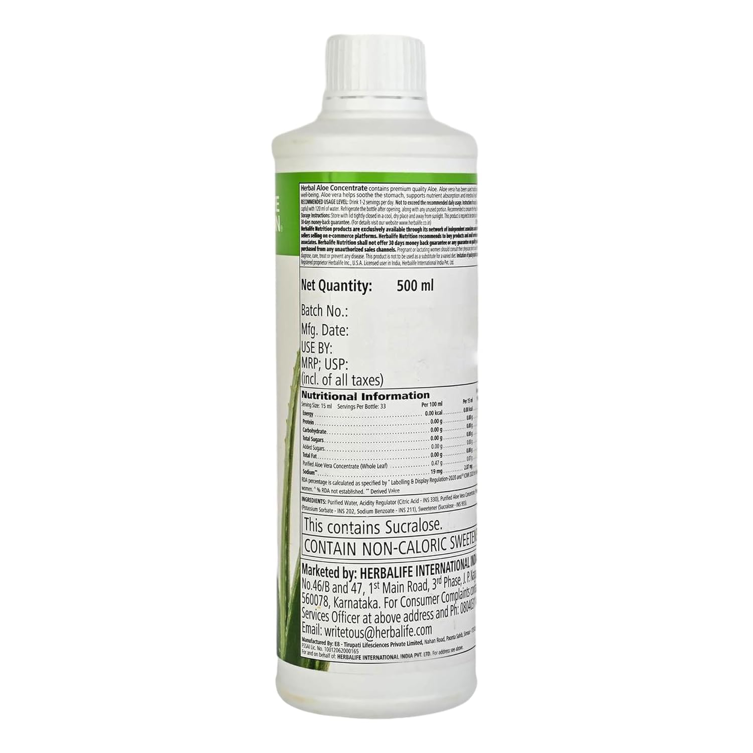 Herbalife HERBALIFE Herbal Aloe Concentrate Pint: Cranberry Flavor 16 FL Oz (473 ml) for Digestive Health with Premium-Quality Aloe, Gluten-Free, 0 Calories, 0 Sugar, Naturally Flavored