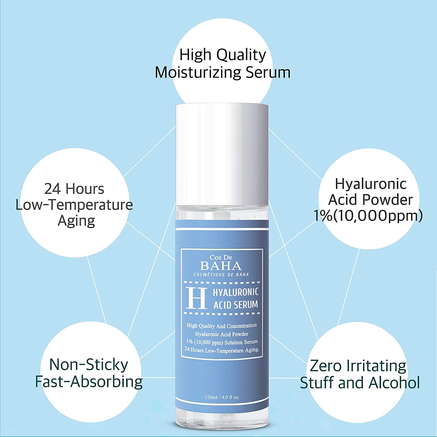 Cos De Baha Hyaluronic Acid Serum 120ml
