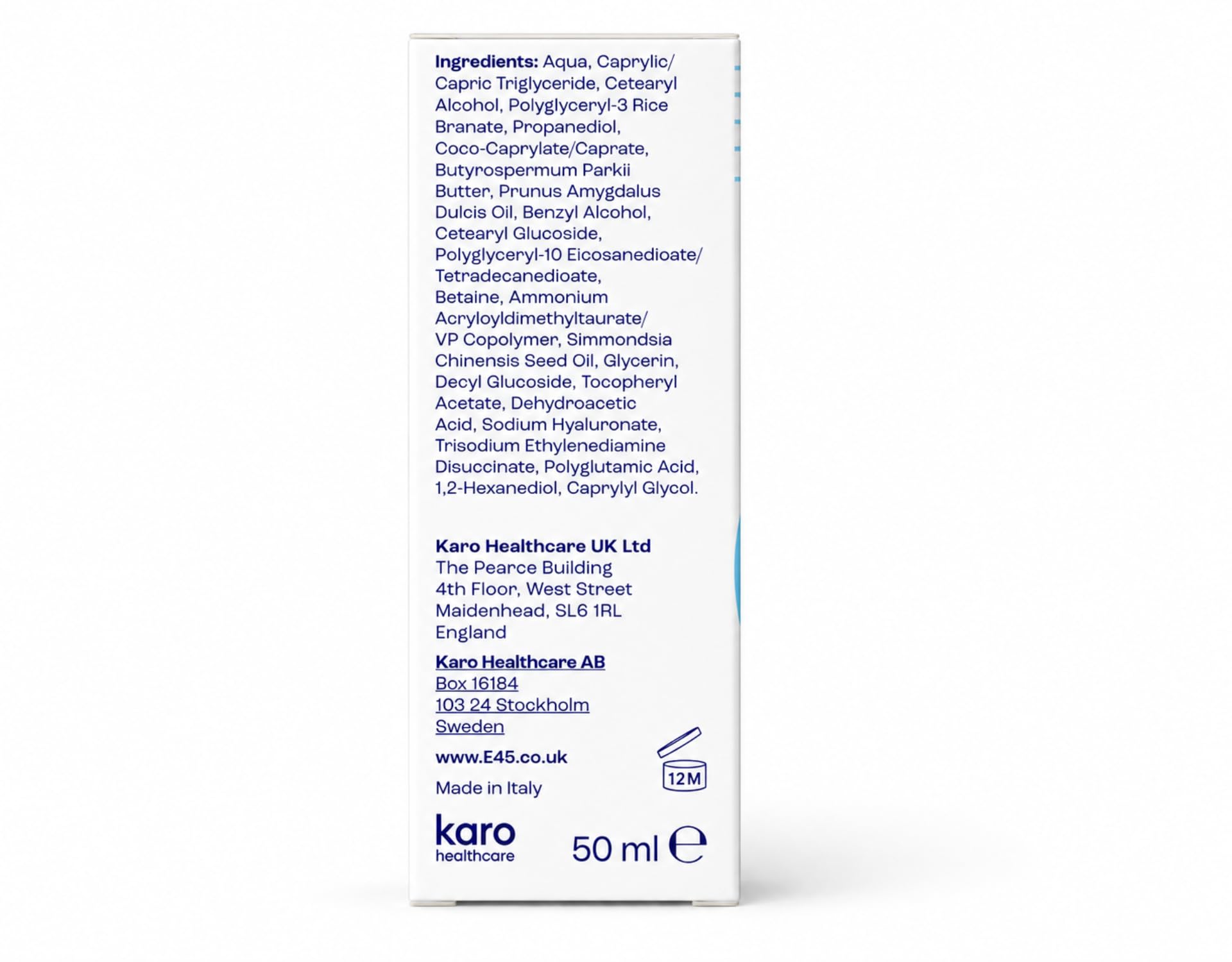 – Face Cream for Long-Lasting Moisturisation – E45 Cream for Dry and Sensitive Skin – Dermatitis and Eczema Cream – Fast-Absorbing and Non-Greasy Formula - Dermatologically Tested