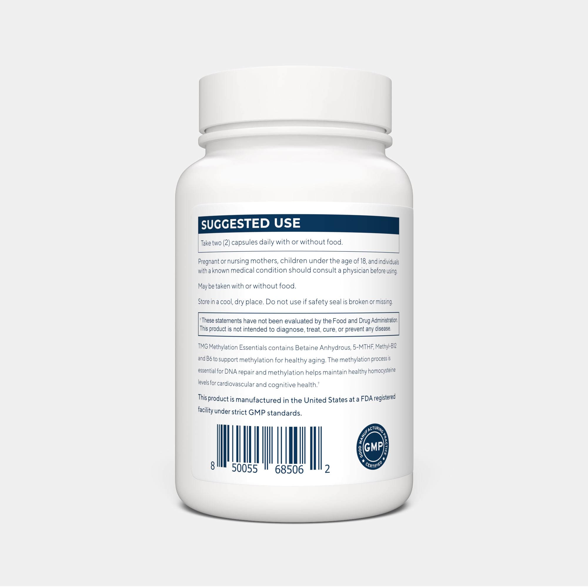 Renue By Science TMG | High Strength TMG Supplements | 120 Trimethylglycine Capsules - 900mg TMG per Serving with Vitamin B12 Vitamin B6 Folate & Zinc | Made in the USA & Third-Party Tested