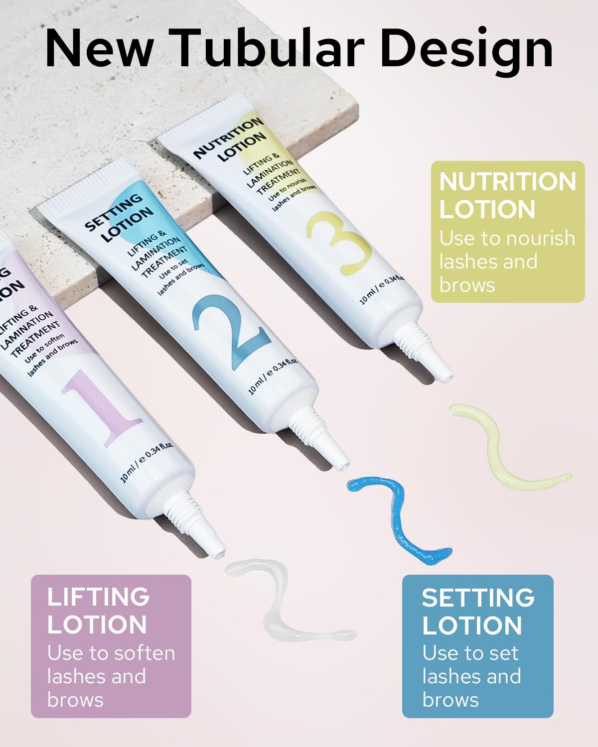 Libeauty Lash Lift Kit, Brow Lamination & Eyelash Perming Kit, Smooth-Flow Tube Design Beginner Friendly, Effective Salon Curl Results and Lasted Up 1 Month