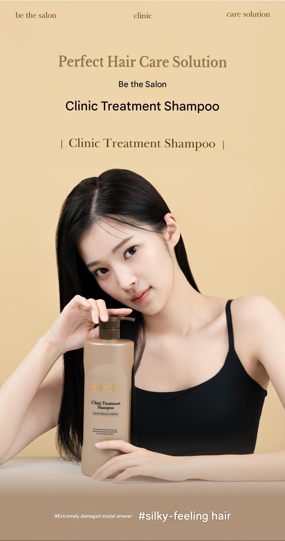 Be The Salon Clinic Treatment Shampoo For Normal, Dry, And Damaged Hair (Proteins & 5.5 Acid & Color Care &) 1000ml / 33.8 fl. oz