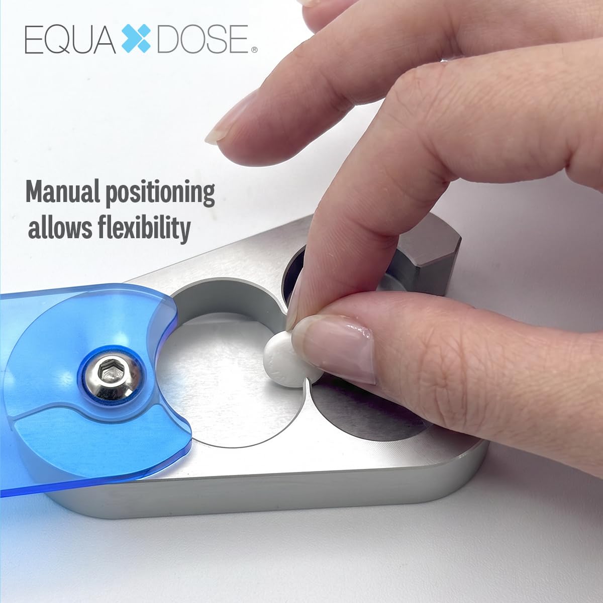 EQUADOSE Pill Splitter with Premium and Durable Aluminum Blades, Blue