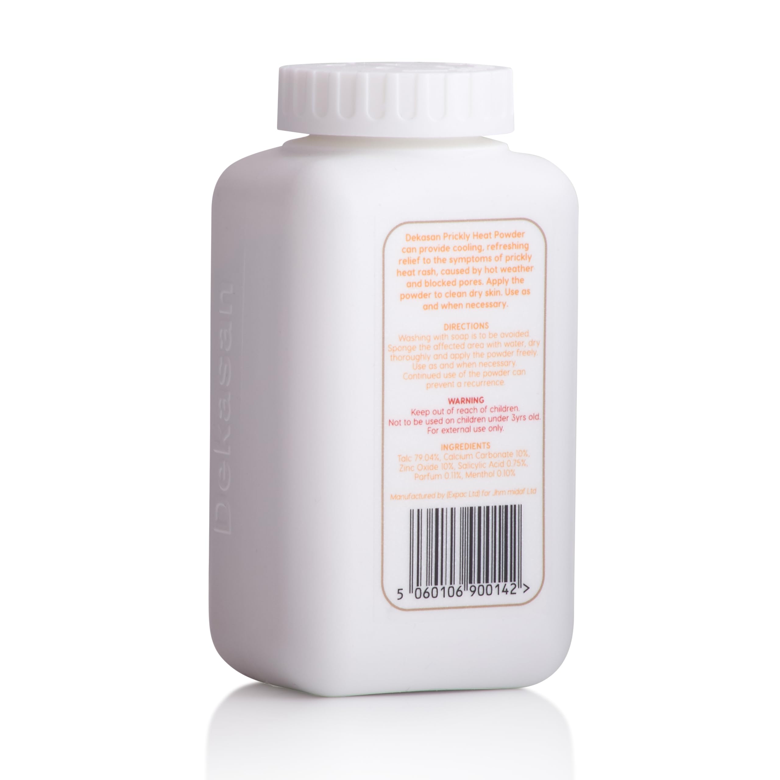 Dekasan Prickly Heat Body Powder for Relief from Prickly Heat, Milaria, Heat Rash | Proudly Made in the UK | Travel Size | Trusted Globally — Over 1 Million Units Sold Worldwide.