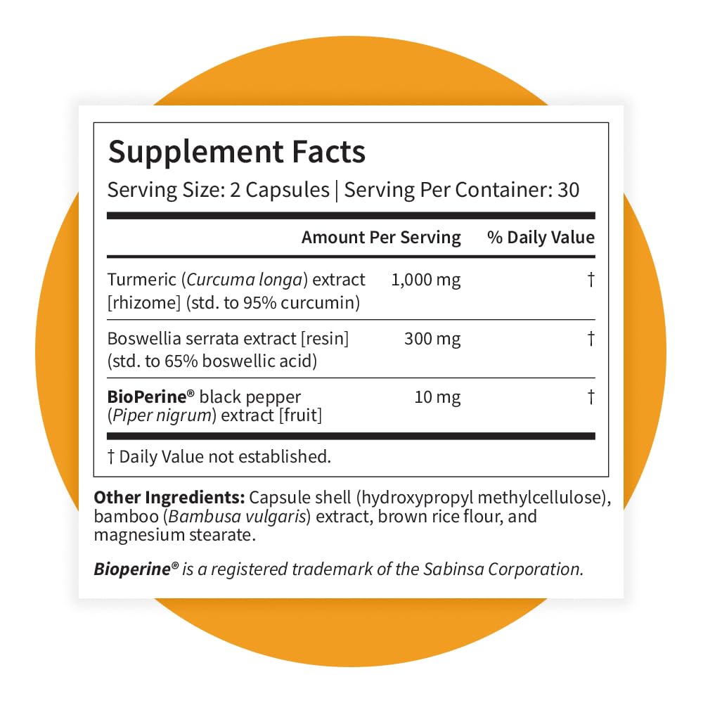 Pattern Wellness Turmeric Curcumin Supplement – 60 Capsules