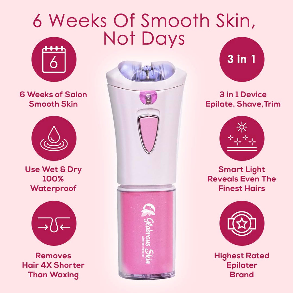 Glabrouse Skin Epilator, Glabrous Skin Hair Remover for Face - Look Glamorous with Glabrousskin Hair Removal