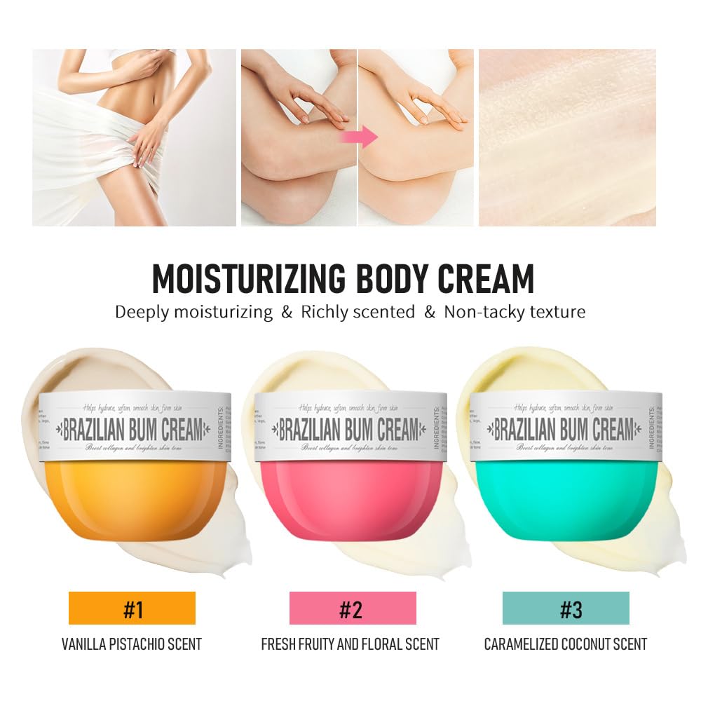 Bum Bum Cream, Moisturizing Body Cream Brighten Body Skin Repair, Smoothing Bum Cream, Lift, Firm, and Reduce Cellulite for a Beautiful Derriere, Long-lasting Fragrance Bum Bum Cream 80ML(#3)