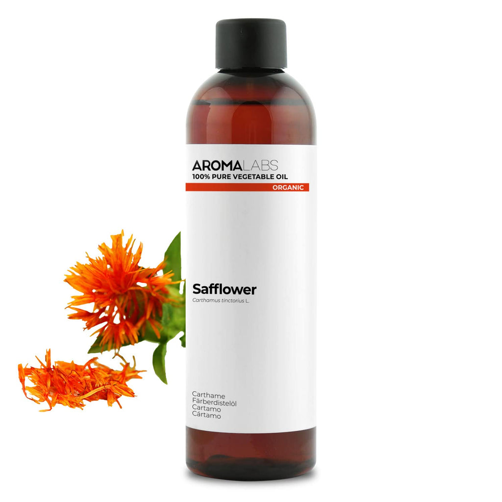 ORGANIC - SAFFLOWER Oil - 250mL - 100% Pure, Natural, Cold Pressed And AB Certified - AROMA LABS (French Brand)