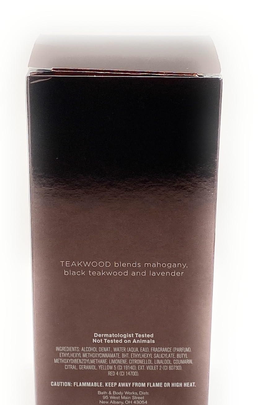 Bath and Body Works Teakwood Men's Fragrance Cologne Spray, 1.00 Fl Oz (Pack of 1)