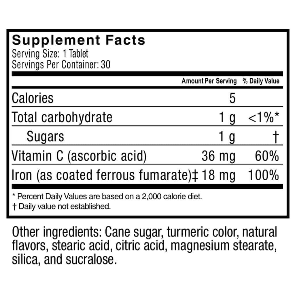 Celebrate Vitamins Iron Supplement with Vitamin C - 30mg Iron, 60mg Vitamin C, Bariatric Vitamins for WLS Patients, Vertical Sleeve & Gastric Bypass Surgery – Grape, 90 Chewable Tablets