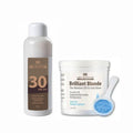 Ugly Duckling Brilliant Blonde Bleach & 30 Vol Developer - Hair Bleach set with 30 Volume Developer, Bleach Powder for Hair, Complete Hair Highlighting Kit for Dark Hair