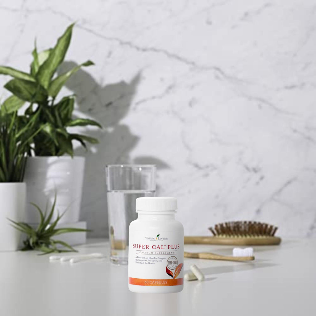 Young Living - Super Cal Plus 60 Capsules | Calcium Mineral Bone Health Supplement | Synergistic Blend of Magnesium, Vitamins D & K | Essential Nutrients