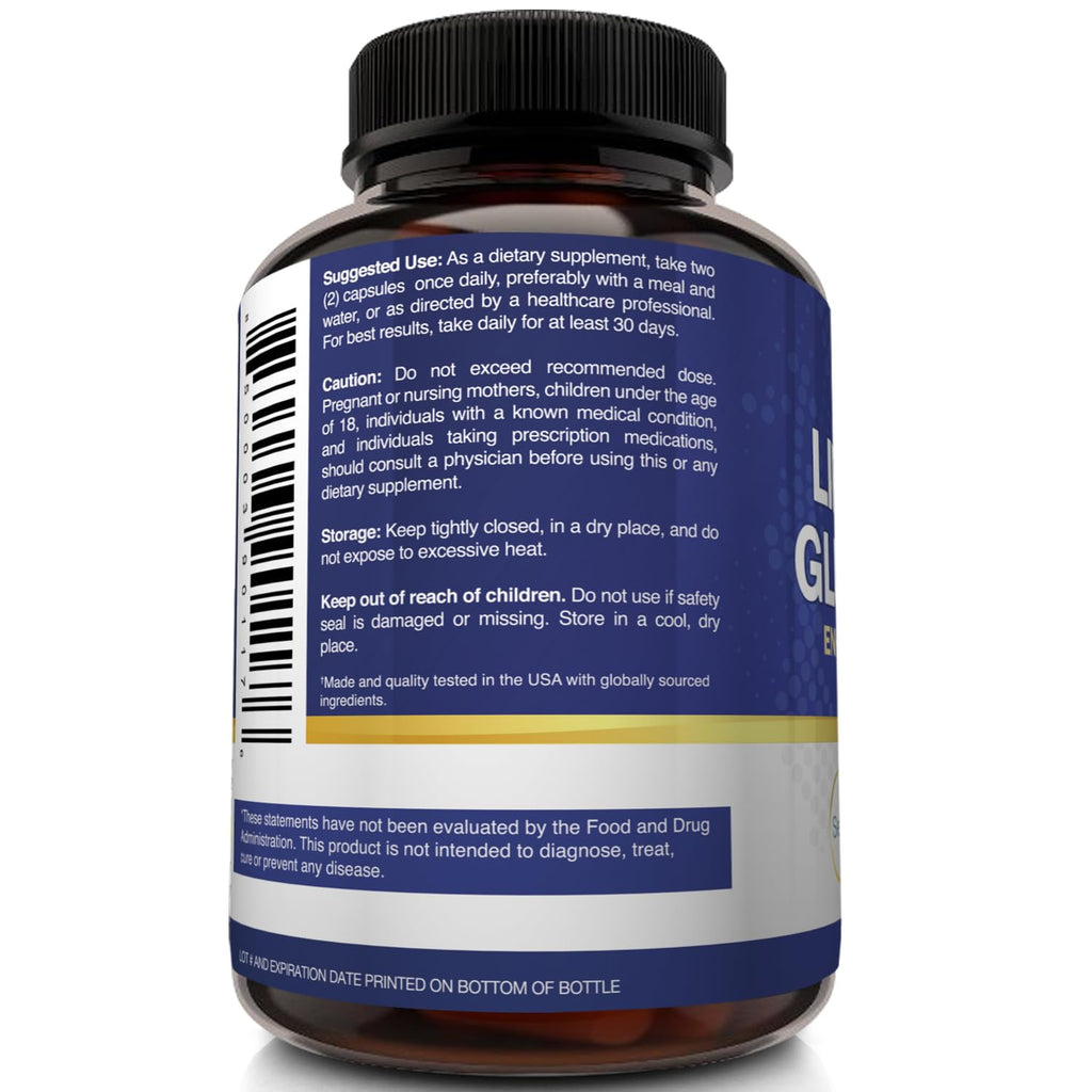 NutriFlair Liposomal Glutathione Supplement 700mg - Setria® Reduced L-Glutathione, 60 Capsules