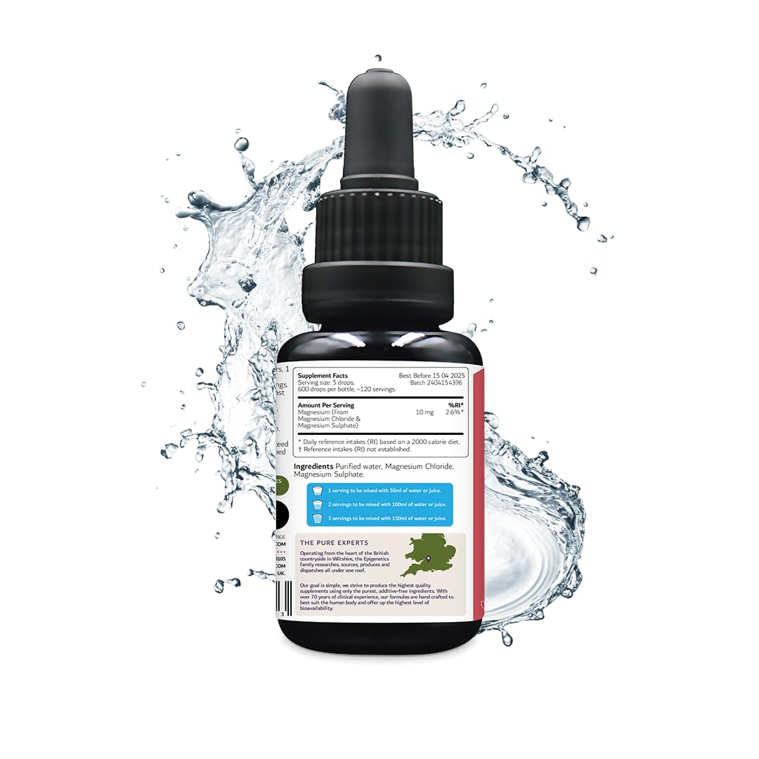 Magnesium for Kids Children & Baby 30ml | Supports Sleep & Relaxation, Helps Calm & Focus, Supplements for 0-11 Years | Bones, Teeth & Energy | Sugar & Flavouring Free UK Made Vegan