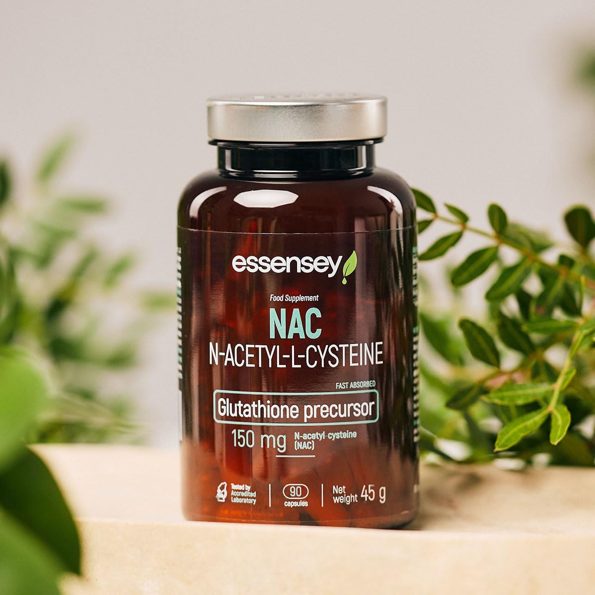 Essensey NAC N-Acetylo - Amino Acid L-Cysteine 150mg Capsules - Premium Liver Health Support with Glutathione Precursor - Natural Detox Formula - 90 Vegetarian Capsules