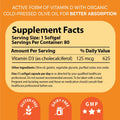 Pharma Nord D-Pearls 5000 iu (125 mcg) High Potency Vitamin D3 – High Absorption Mini Softgels in Organic Olive Oil, Immune, Bone, & Muscle Support, Non-GMO, Gluten-Free, 240 Count