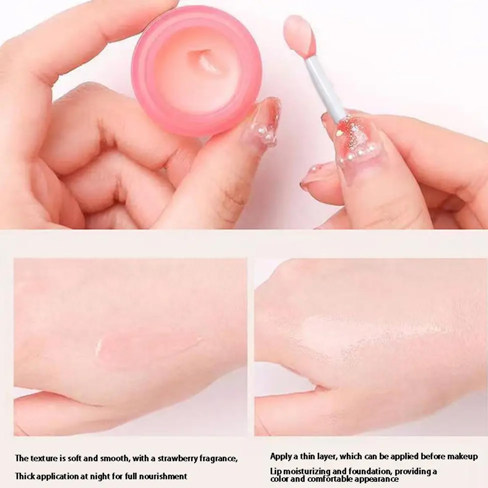 4-Pack Lip Sleeping Mask & Lip Balm Set - Fruit Moisturizing, Hydrating Lip Balm for Dry & Chapped Lips, Repairs & Protects - Women & Teenage Girls Gift, 8g x 4
