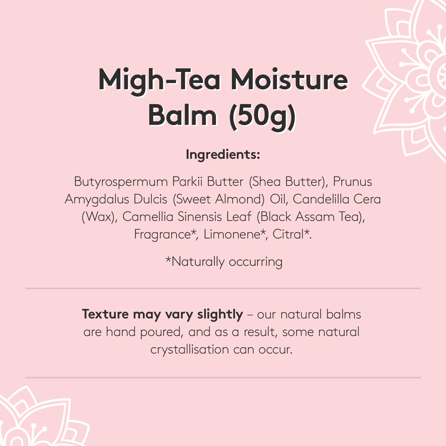 Delhicious Migh-Tea Moisture Face & Body Balm for Very Dry Skin - Nourishing Shea Butter Moisturizer - Eczema Relief, Psoriasis Treatment - Natural, Vegan, Ayurveda Body Butter with Almond Oil - 50g