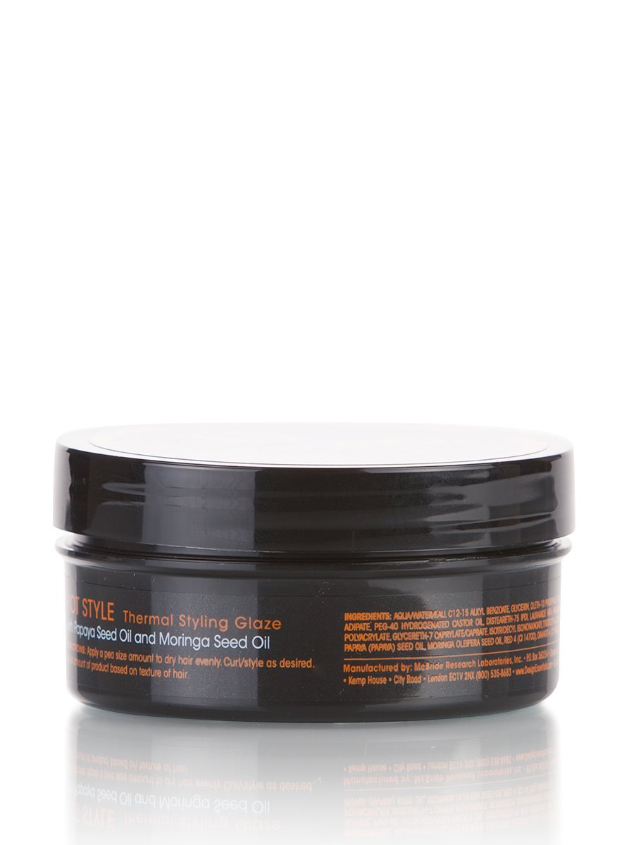 Design Essentials Hot Style Thermal Styling Glaze For Curl Memory And Shine - Sleek Play Styling Collection - 2.3 Oz