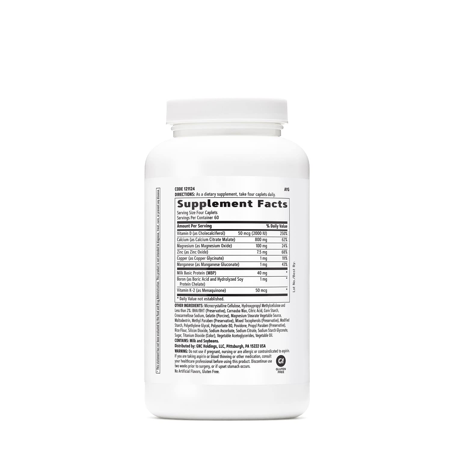 GNC Calcium Complete 800mg Supplement, Supports Bone Density, Enhances Calcium Absorption, 60 Servings